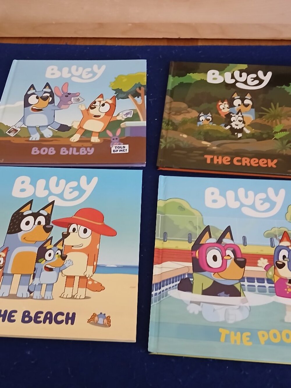 Bluey beach + Bluey the Pool + Bluey the Creek + Bluey Bob Bilby x 4 New HC